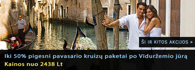 Iki 50% pigesnės pavasario kruizinės kelionės